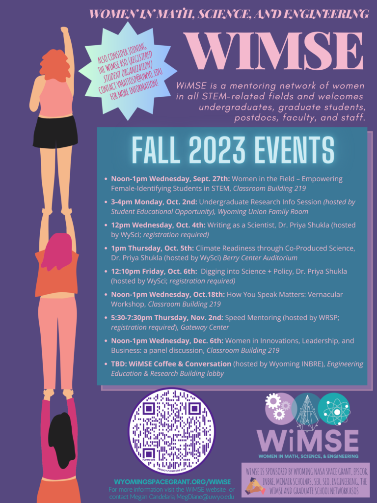 WiMSE fall 2023 flyer